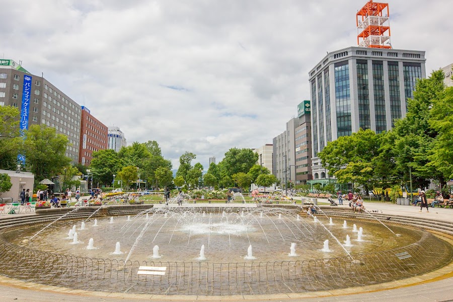 Odori Park fountain